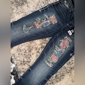 Affliction Women's Jade Brynn Patriot Wash Bootcut Jeans